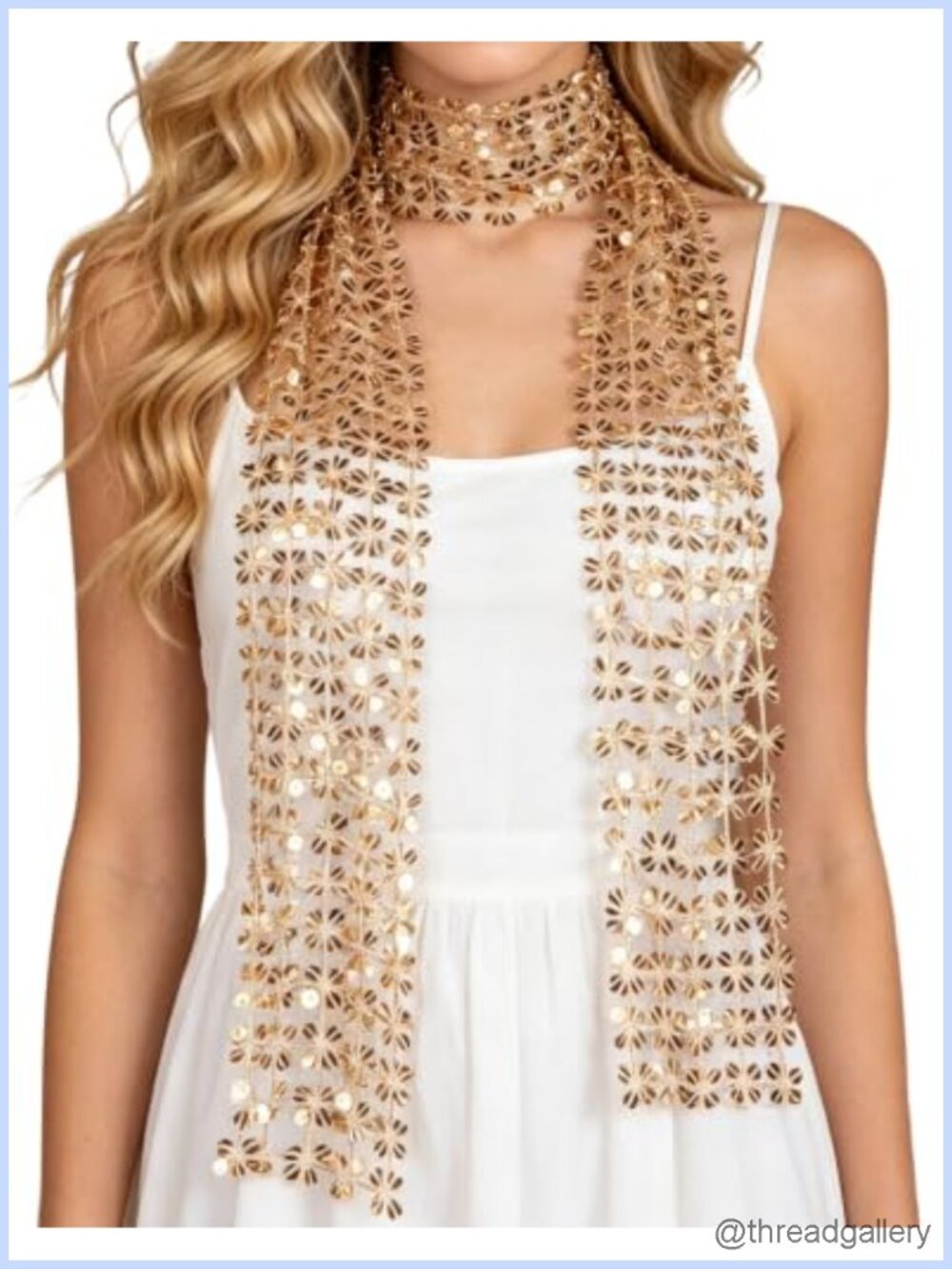 Sparkly Sequins Scarf Fashion Neck Scarves Women Lightweight Party Accessory